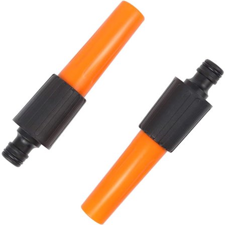 2-pack trädgårdsslangmunstycken och spruta, ABS-plast, rotera munstycket för att justera vattenflödet