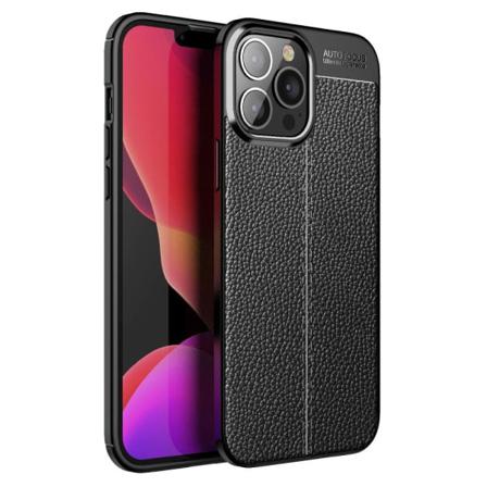 Iphone 13 Pro Max - Litchi Textur Skal - Svart