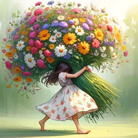 Diamond Art Kits til voksne, 5D Blomster Diamond Art Kits Pige, DIY Runde Fuld Drill Diamond Art Blomster Diamond Maleri Kits til Voksne Gem Art 