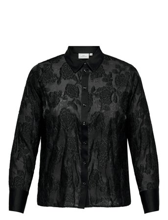 ONLY Carmakoma Carlava Life Ls Shirt Wvn - Black - 42