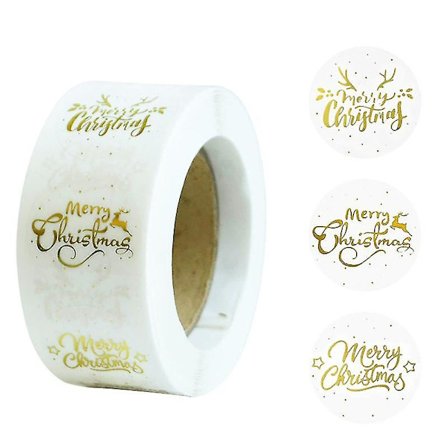 500 st guld god jul klistermärken godispåse kuvert försegling