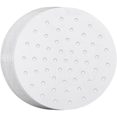 200 stk Air Fryer Papir Air Fryers Bakepapir Air Fryer Tilbehør Runde Dim Sum Dampkoker Papir Baking Matlagingspapir 18x18cm