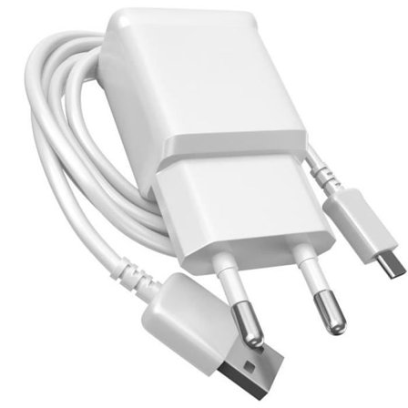 Samsung 8W USB-nätladdare med USB till USB-C-kabel Vit