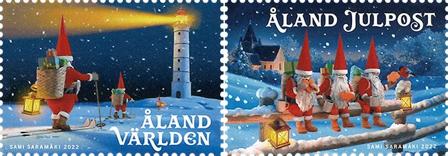 Åland - Julefrimærker 2022 - Postfrisk sæt 2v