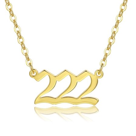 Halsband med gyllene ängelnummer. Halsband med gamla engelska siffror