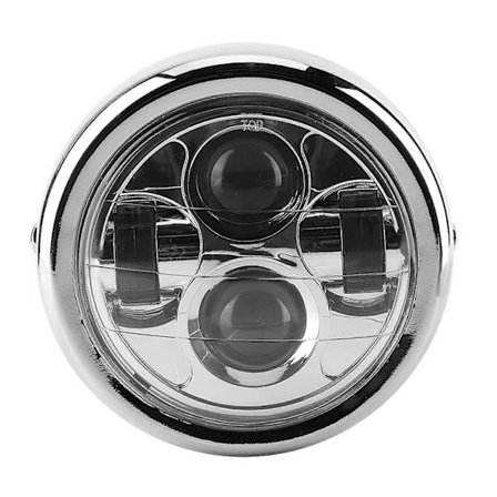 Motorcykel Forlygte Universal Vintage Aluminium Retro LED Runde Forlygter