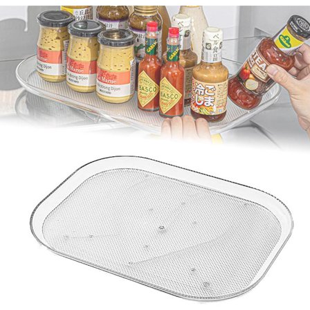 Kvadratisk kylskåpslazy susan förvaringslåda, kylskåpsförvaringslåda och kök, bord, skafferi, skåp, bänkskivsförvaring