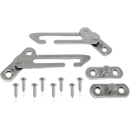 2 stk vindusbegrenser, UPVC vinduslås, rustfritt stål kasse