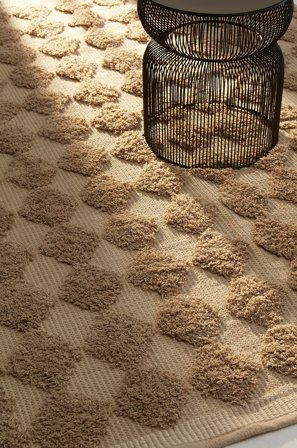 Jotex - Bomullsteppe Bomull/Bomull Beige CLEMENTINE - Kjøp Bomulls- & filleryer hos Jotex