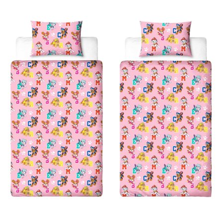 Paw Patrol Söta Valpar Vändbart Påslakanset Enkelt Flerfärgat