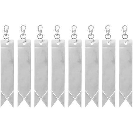 8 stk. Sikkerhedsrefleks Refleksbrik Vedhæng Refleks Sikkerhedsnøglering med Clips