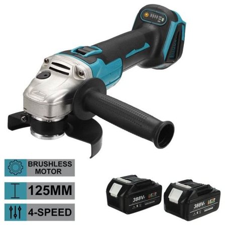 125mm 4 hastighet børsteløs elektrisk vinkel kvern slipe maskin trådløs