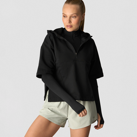 ICANIWILL Mirage Mid Sleeve Hoodie Wmn, Black