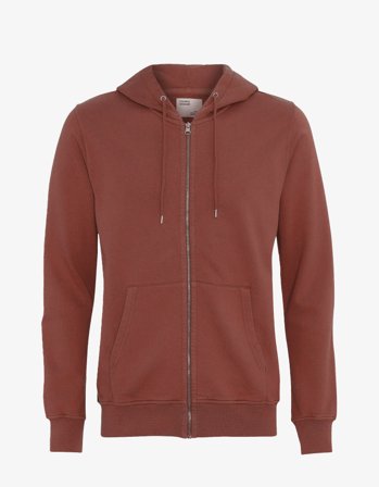 Classic Organic Zip Hood - Cinnamon Brown - M