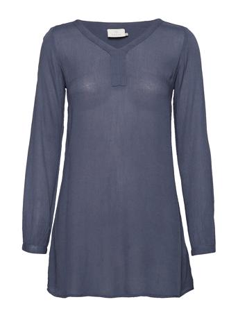 Amber V-Neck Tunic Tunika Sininen Kaffe
