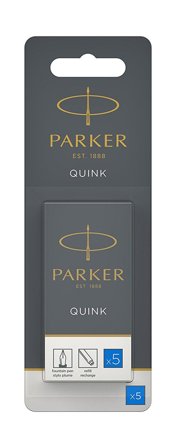 PARKER Quink Ink Refill Cartridge for Fountain Pens Royal Blue (Pack 5) - 1950208