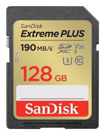 SanDisk Extreme PLUS - flashminnekort - 128 GB - SDXC UHS-I