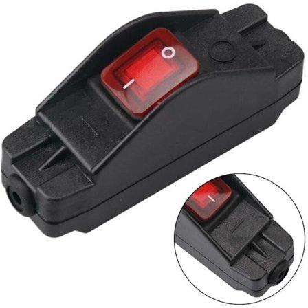 Ip65-knap indbygget ledningsswitch vandtæt sort tænd/sluk-knap 30a 220v