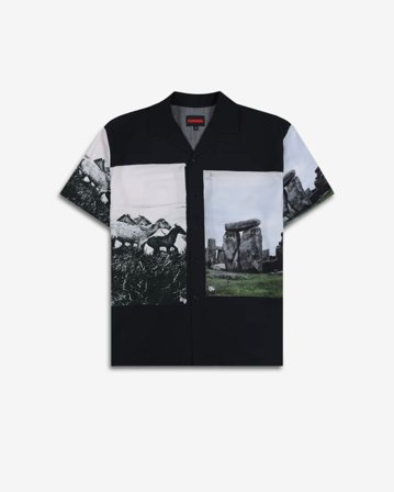 STONE HORSE BUTTON DOWN - BLACK S