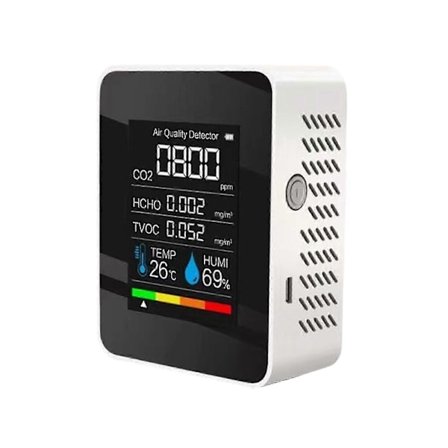 5-i-1 CO2-måler 400-5000 PPM Sensor Karbondioksiddetektor Luftkvalitetsmonitor jy