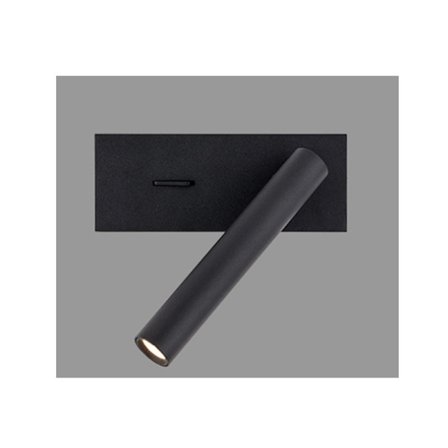 Musta LED-sängynpöydän seinävalaisin