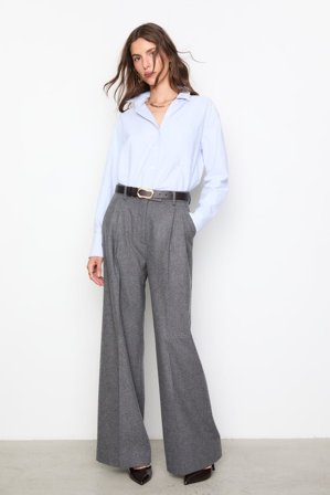 CAMILLA PIHL - Ava Flannel Trouser - Grey Melange Size38