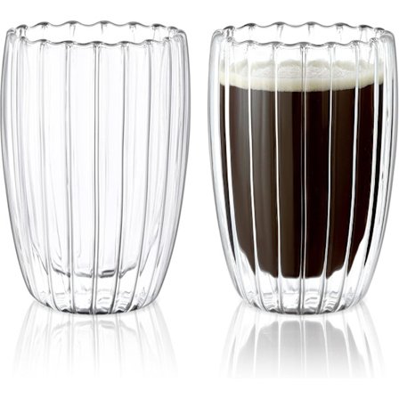 450 ml Dobbeltvæggede Glas Krus Kaffe Kopper, Cappuccino Latte Glas Te Kopper Varmebestandige Glas Kopper til Kaffe