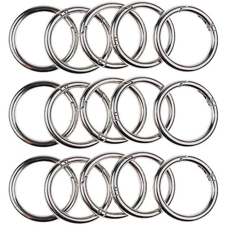 30 st rund karbinhake, mini 20 mm rund karbinhake nyckelringshake