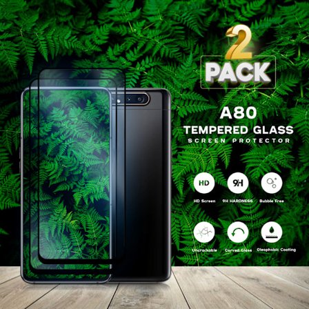 2-Pack SAMSUNG GALAXY A80 Näytönsuoja - Karkaistu Lasi 9H - Super laatu 3D