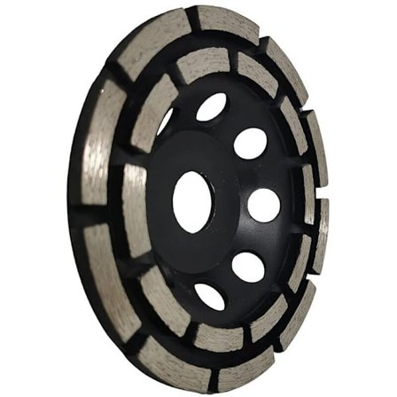 Diamantslip- och slipplatta, 125 mm x 22,23 mm Dubbelradig Diamantslipskiva, för slipning av avjämningsmassa och betongplattor
