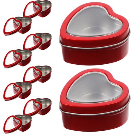 10 kpl Kynttilän Sydänmuotoinen Laatikko Hääsuosiolahja Laatikot Tyhjä Makeispurkki Pelti Säilytyslaatikko Evästeiden Pakkausastiat Gi