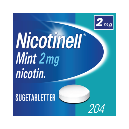 Nicotinell 2 mg sugetabletter, Mint, 204 stk.