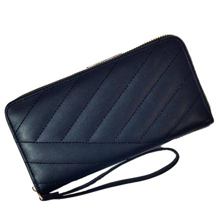 Lommer for kvinner, PU-lær kortholder Bifold-lommebok, stor kapasitet glidelås myntlomme