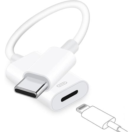 Högkvalitativ, helt ny USB C till Lightning Hörlursljudadapter för iPhone 16 15 Plus Pro Max med Laddning och Data, Typ C Hane till F