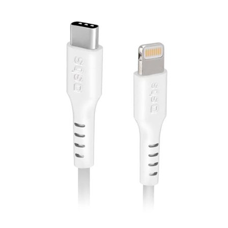 SBS TECABLELIGTC2W USB-C - Lightning-kabel 2 m - Hvid