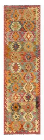 Small Kilim Afghan Old Style Rug 83X297 Wool