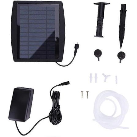 Aurinkoilmapumppu, hapetin ulkouima-altaalle, lammelle, akvaariolle, happipumppu ilmakivellä