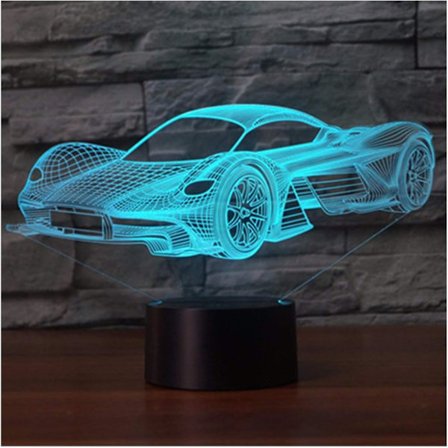 3D-optinen illuusiolamppu LED-yövalo, optiset illuusiot yölamppu 16 väriä kosketus-yöpöytälamppu makuuhuoneen pöytä Art Deco lapsen yövalo USB:llä