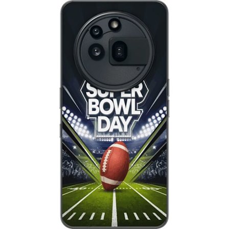 Kompatibel Mobilcover til Nothing Phone (3a) Pro Super Bowl Day plakat med amerikansk fodbold på oplyst arena i dramatisk sportsdesign