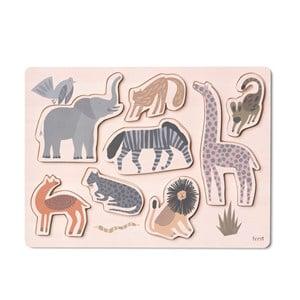 ferm LIVING Safari Puzzle One Size - Puzzles - One size - White