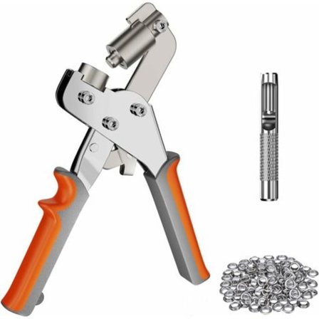 Håndholdt hulltang, bærbar håndholdt øyemaskin, maljerverktøysett med 500 hull (10 mm)