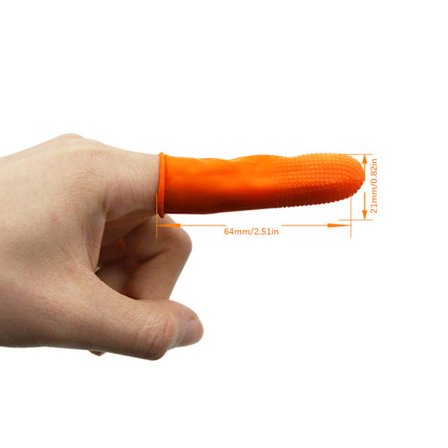 100 STK Latex Gjenbrukbare Gummi Fingerhetter Beskytter Fingrene Mot Infeksjon
