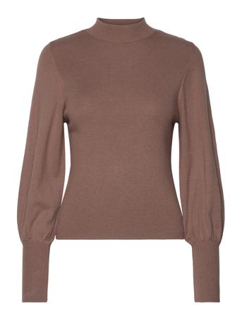 Vmhollykarispuff Ls Highnk Pullov Ga Boo Vero Moda Brown