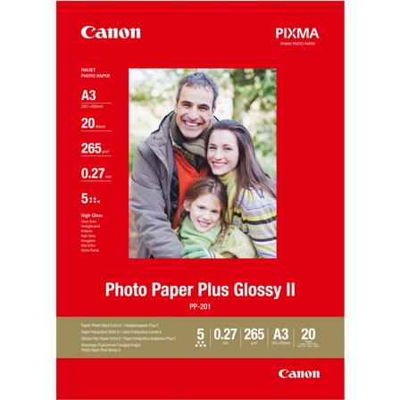 Canon Photo Paper Plus Glossy II PP-201 - fotopapir - blank - 20 ark - A3