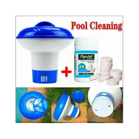 100 Klor Tabletter Flytande Kemikaliedispenser Badtunna Pool Rengöring skickas inom 24 timmar