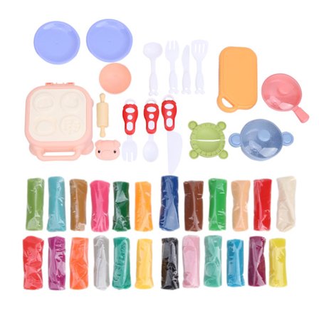 Børns Lege Dej Mini Køkken Burger Maskine Gryde Legetøj Form Sæt