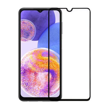 Skärmskydd Samsung Galaxy A23 5G - 3D Härdat Glas - Svart (miljö)