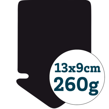 Tekstkartong Pil 130x90mm svar