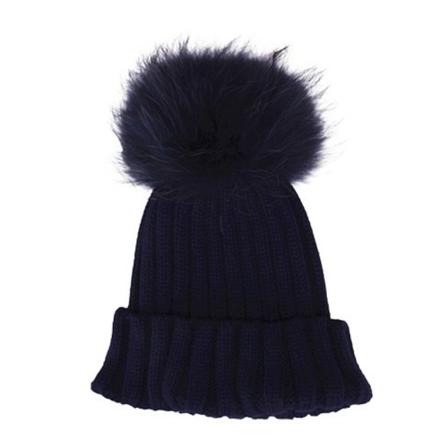 Handskbutiken Pom pom mummy blå, Dam Hattar, Dam, Storlek: ONE SIZE