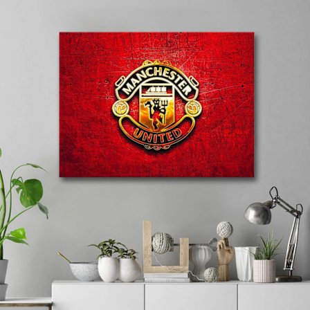 Skylt / Tavla - Manchester United - 59x42 cm - A2 - Väggdekoration